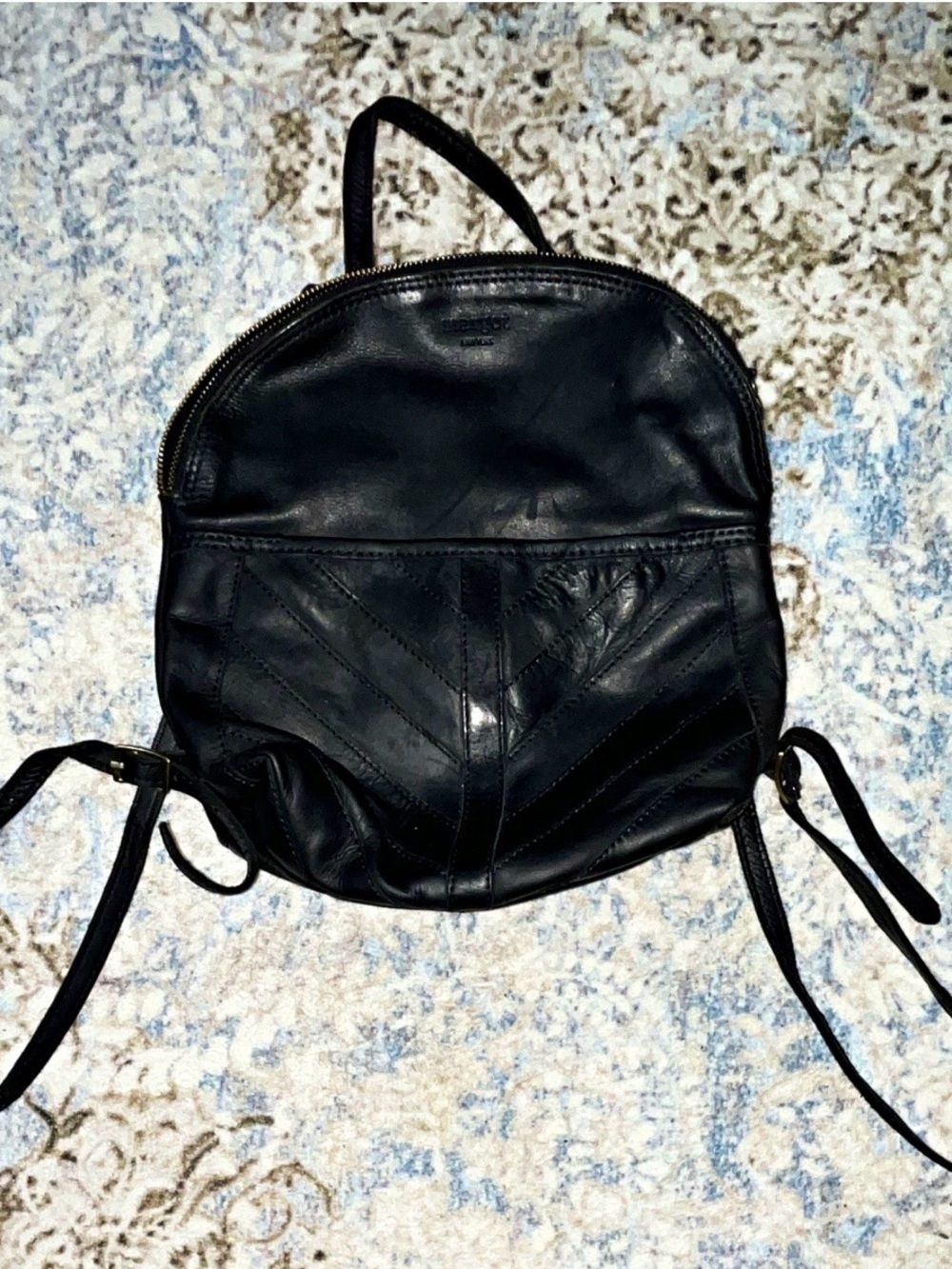 Margot NewYork Black Leather Women's Backpack